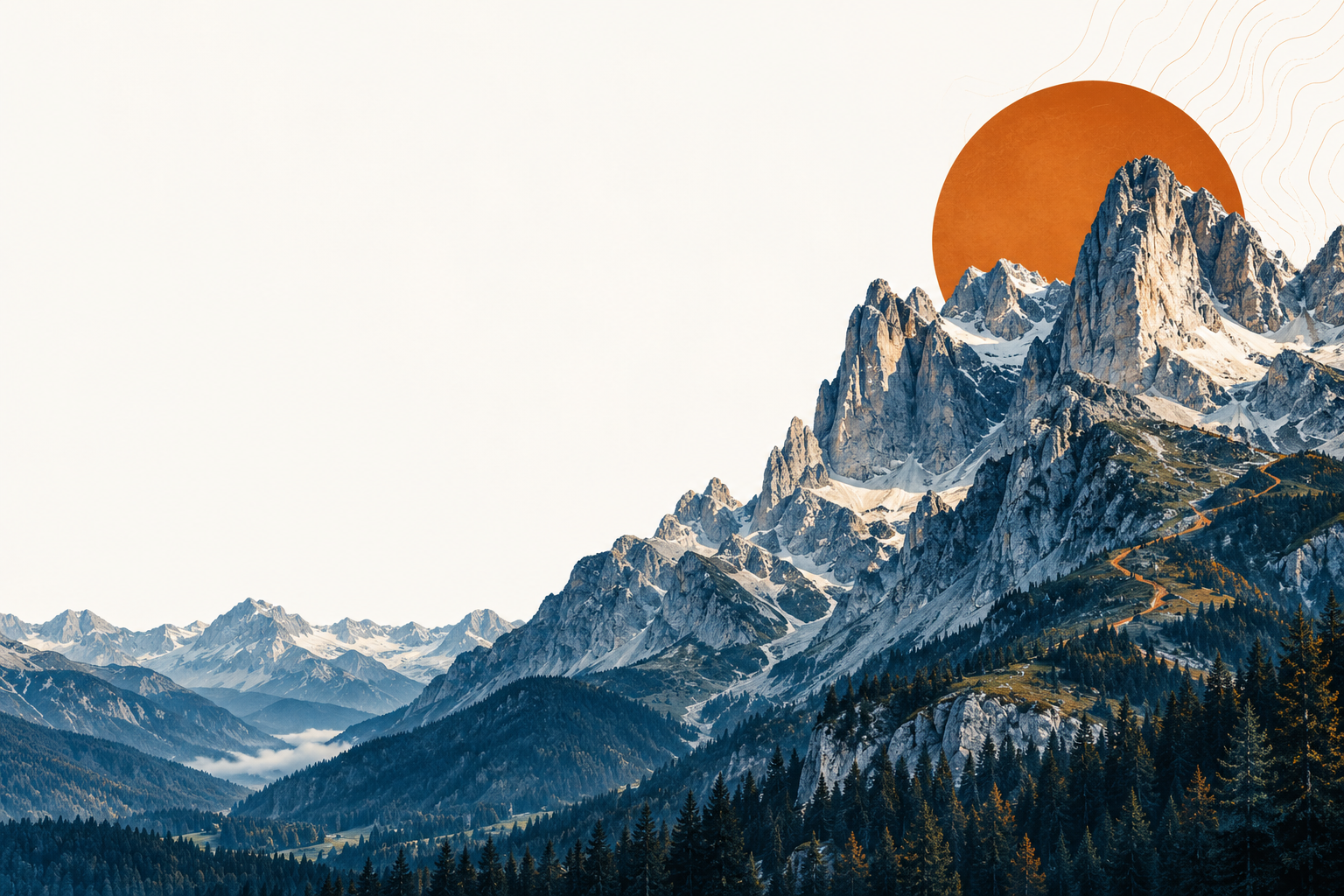 Illustration de sommets alpins
